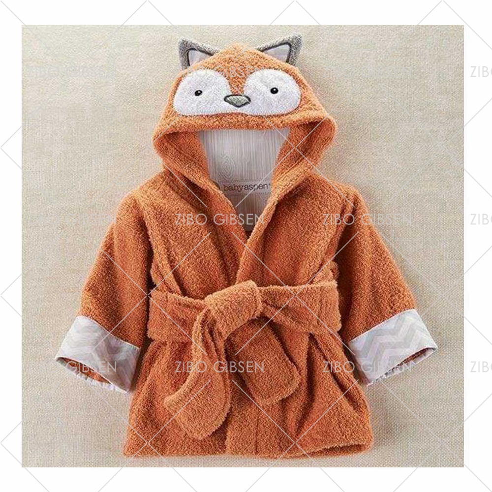 Terry cotton baby bathrobe