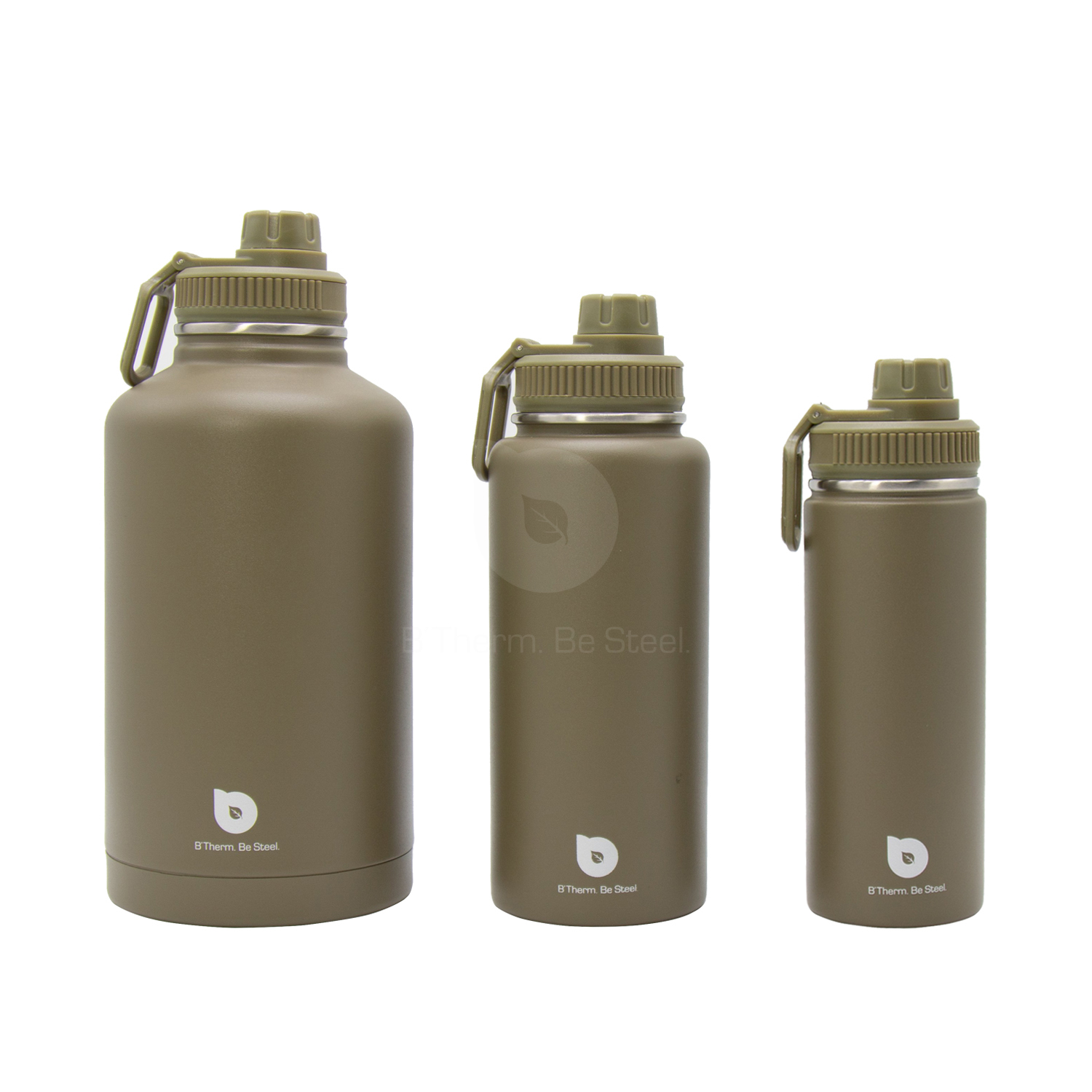 Stainless Steel Vacuum Insulated Sport Water Bottle 17 oz 32 oz 64 oz Grey