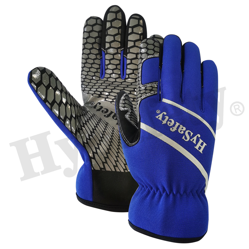 Mechanics gloves, synthetic leather glove, work gloves,Grip glove