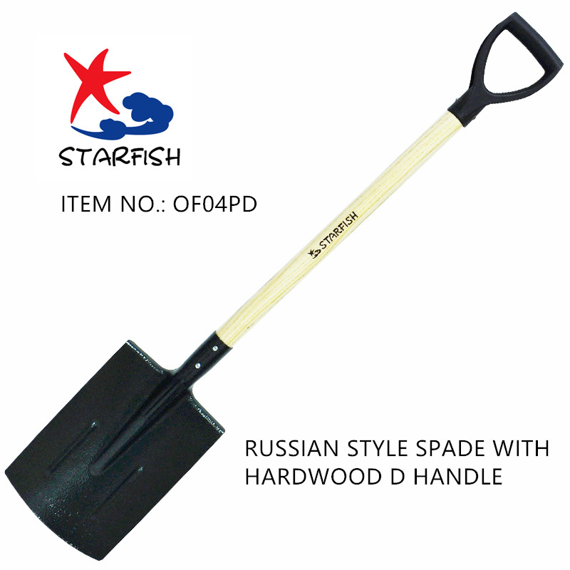 Russian Style Spade With Hardwood D Handle