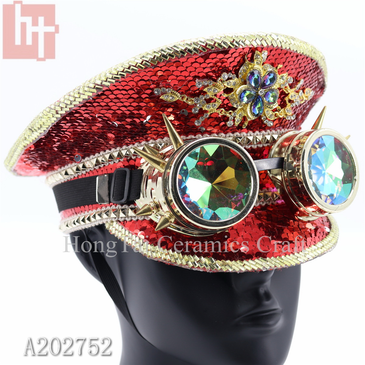 1/set sequin cap Party Hat/Carnival hat/Handcraft art Party Masquerade Hat/fashion colorful hat cap A202752
