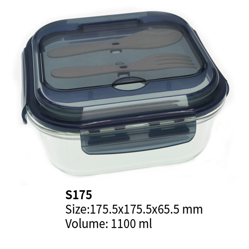 High Borosilicate Food Container Heat Resistant Microwave Lunch Box Vacuum Glass Food Container Set