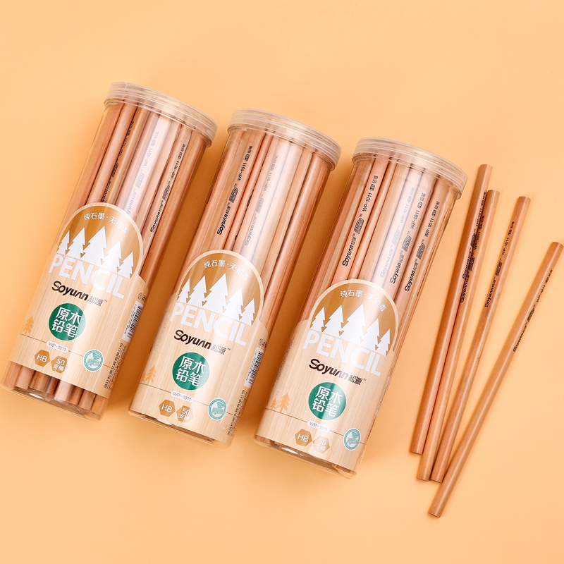 50 Pc Triangle Natural Wood Pencil