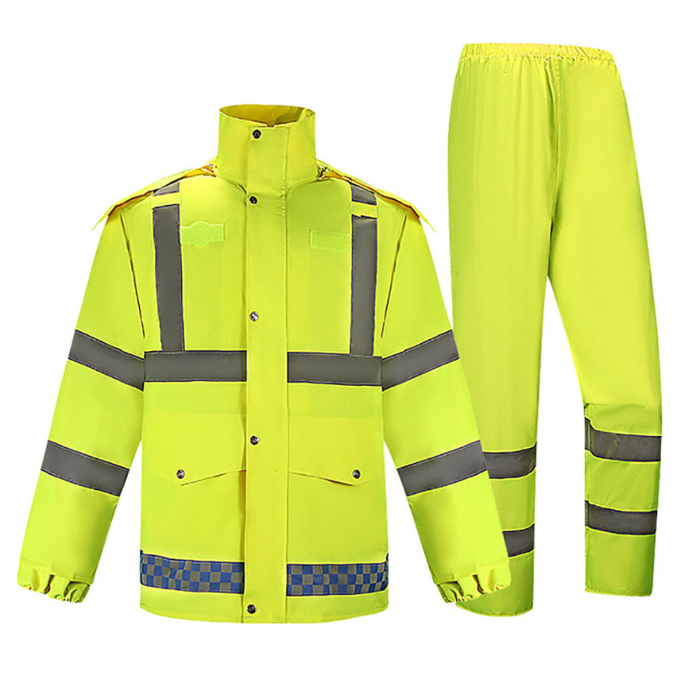 Reflective raincoat security patrol raincoat suit