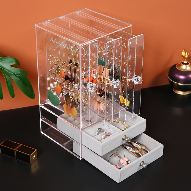 BEAUFLY Wholesale Transparent Home Display Box Storage Drawer Jewelry Organizer Acrylic Jewelry Boxes