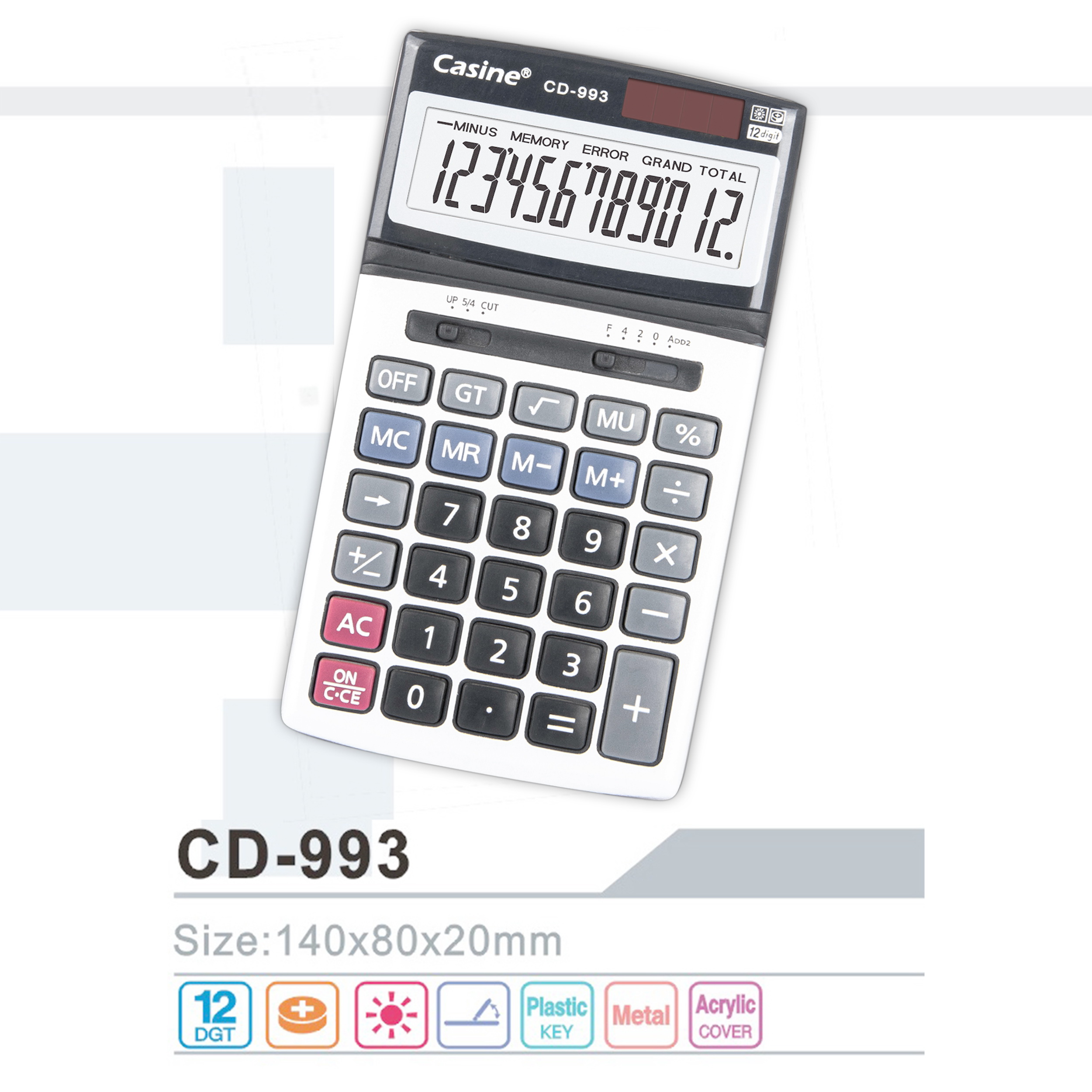 CD-993 - 12-digit desktop calculator - Casine
