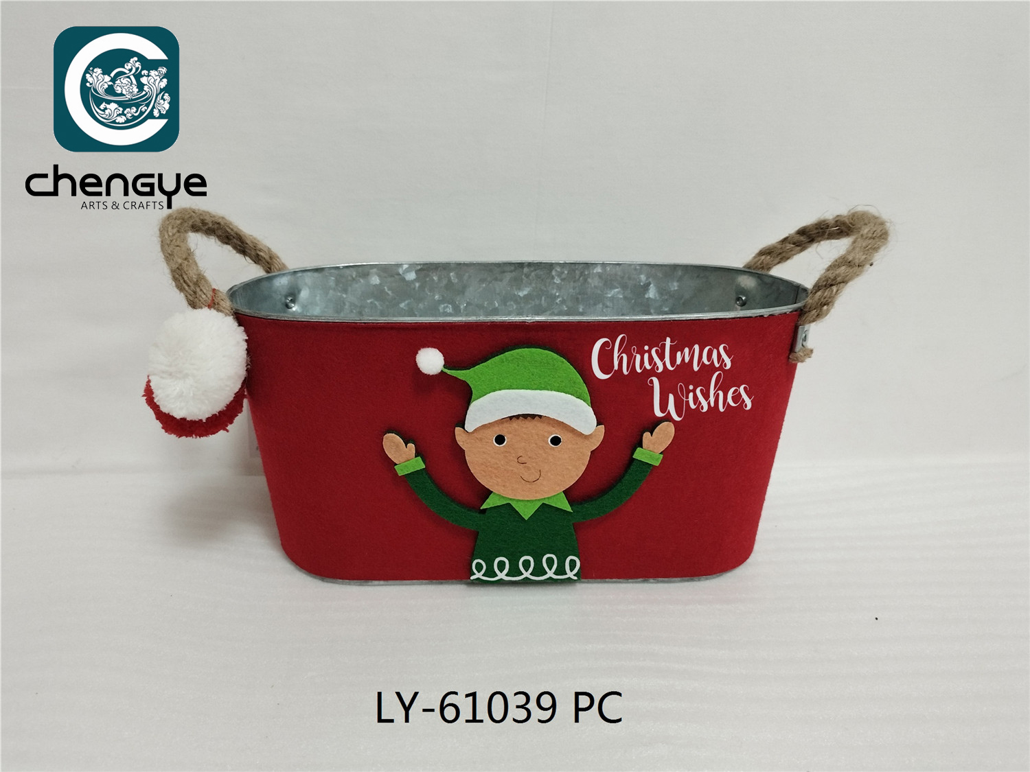 Metal Bucket, Christmas，storage
