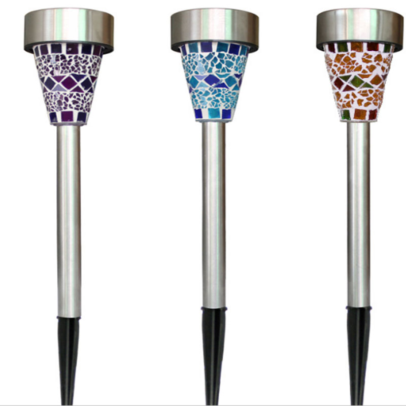 Solar Energy Stainless Steel Mosaic Lawn Lights