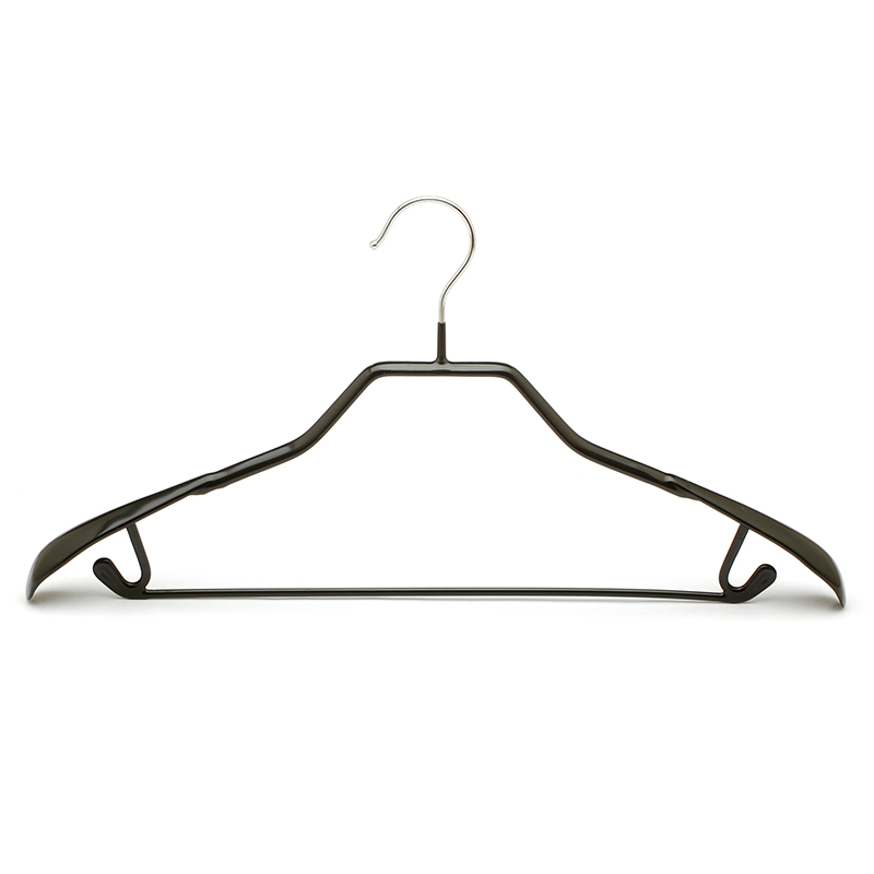 2020 Black Vinyl Coated Metal Coat Hanger