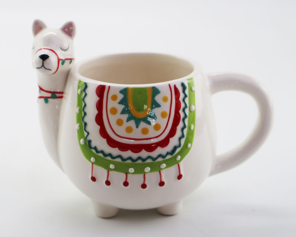 LLAMA mug ceramic mugs animal cups 3D hand paint